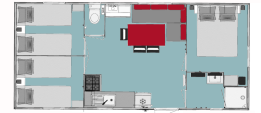 Grenat – Mobil home confort 6 personnes