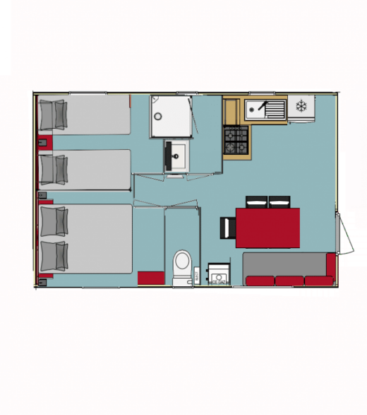 Corail – Mobilhome Climatisé 4 personnes