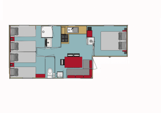 Grenadine – Stacaravan comfort 6 personen