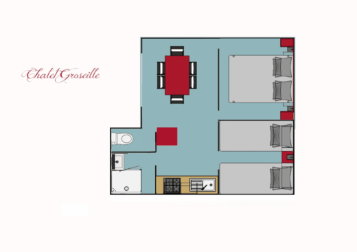 Rustic Groseille 5 persons